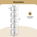 5-Tier Rotating Bookshelf 360¬∞ Display Rack with Dividers and Anti-falling Baffles by LJGDeals