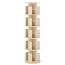 5-Tier Rotating Bookshelf 360¬∞ Display Rack with Dividers and Anti-falling Baffles