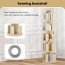 5-Tier Rotating Bookshelf 360¬∞ Display Rack with Dividers and Anti-falling Baffles by LJGDeals