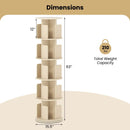 5-Tier Rotating Bookshelf 360¬∞ Display Rack with Dividers and Anti-falling Baffles by LJGDeals