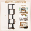 5-Tier S-Shaped Bookshelf with Open Cubes & Anti-Tip Kit
