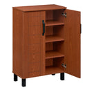 5-Tier Shoe Storage Cabinet Freestanding Wooden Shoe Rack Organizer by LJGDeals