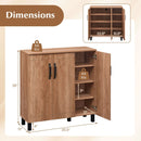 5-Tier Shoe Storage Cabinet Freestanding Shoe Rack Organizer-Oak by LJGDeals
