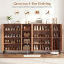 5-Tier Shoe Storage Cabinet Freestanding Shoe Rack Organizer-Oak by LJGDeals