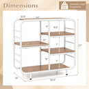 5-Tier Storage Organizer Open Book Shelf with Metal Frame by DirectDeals