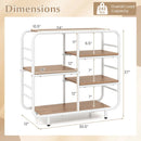 5-Tier Storage Organizer Open Book Shelf with Metal Frame by LJGDeals