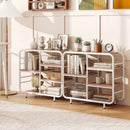 5-Tier Storage Organizer Open Book Shelf with Metal Frame by DirectDeals