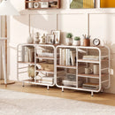 5-Tier Storage Organizer Open Book Shelf with Metal Frame by LJGDeals