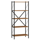 5-Tier Bookshelf with Heavy-Duty Metal Frame by LJGDeals