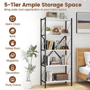 5-Tier Bookshelf with Heavy-Duty Metal Frame by DirectDeals