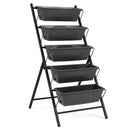 5-Tier Vertical Raised Garden Bed with Drainage System and Removable Trays for Vegetables by DirectDeals