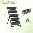 5-Tier Vertical Raised Garden Bed with Drainage System and Removable Trays for Vegetables by LJGDeals