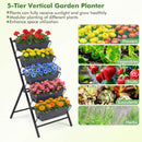 5-Tier Vertical Raised Garden Bed with Drainage System and Removable Trays for Vegetables by DirectDeals