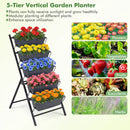 5-Tier Vertical Raised Garden Bed with Drainage System and Removable Trays for Vegetables by LJGDeals