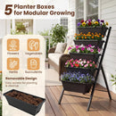 5-Tier Vertical Raised Garden Bed with Drainage Holes for Patio by DirectDeals