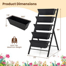 5-Tier Vertical Raised Garden Bed with Drainage Holes for Patio by DirectDeals