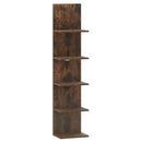 5-Tier Wall Mounted Shelf Unit with Wood Grain by LJGDeals