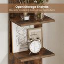 5-Tier Wall Mounted Shelf Unit with Wood Grain by LJGDeals