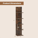 5-Tier Wall Mounted Shelf Unit with Wood Grain by LJGDeals