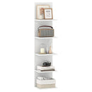5-Tier Wall Mounted Shelf Unit with Wood Grain by LJGDeals
