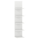 5-Tier Wall Mounted Shelf Unit with Wood Grain by LJGDeals
