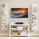 5-Tier Wall Mounted Shelf Unit with Wood Grain by LJGDeals