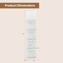 5-Tier Wall Mounted Shelf Unit with Wood Grain by LJGDeals