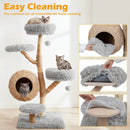5-Tier Wooden Cat Tree with Woven Condo Plush Perches Jute Posts & Balls by LJGDeals