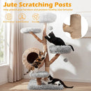 5-Tier Wooden Cat Tree with Woven Condo Plush Perches Jute Posts & Balls by LJGDeals