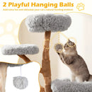 5-Tier Wooden Cat Tree with Woven Condo Plush Perches Jute Posts & Balls by LJGDeals
