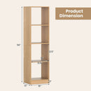 5 Tiers 4-Cube Narrow Bookshelf with 4 Anti-Tipping Kits by LJGDeals