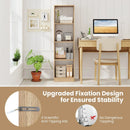 5 Tiers 4-Cube Narrow Bookshelf with 4 Anti-Tipping Kits by LJGDeals