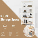 5 Tiers 61 Inch Multi-use Bookshelf with Metal Frame by LJGDeals