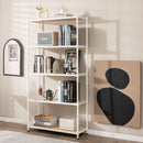5 Tiers 61 Inch Multi-use Bookshelf with Metal Frame