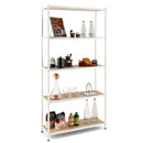 5 Tiers 61 Inch Multi-use Bookshelf with Metal Frame