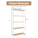 5 Tiers 61 Inch Multi-use Bookshelf with Metal Frame by LJGDeals