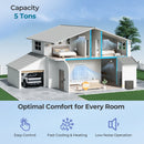 5 Ton 17 SEER2 Central Air Conditioner Heat Pump System with Multi-Position Air Handler Unit