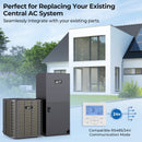 5 Ton 17 SEER2 Central Air Conditioner Heat Pump System with Multi-Position Air Handler Unit by LJGDeals
