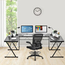 59 Inches L-Shaped Corner Desk Computer Table for Home Office Study Workstation by LJGDeals