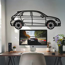 Audi A1 Metal Car Wall Art with Rotating Wheels - Handmade Car Silhouette Decor - Automotive Wall Art for Petrolheads-KAFMEKA094