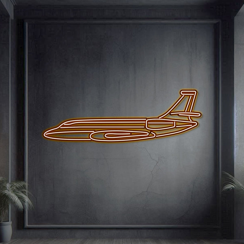 Falcon 2000 Metal Neon Aircraft Wall Art - NCN0046