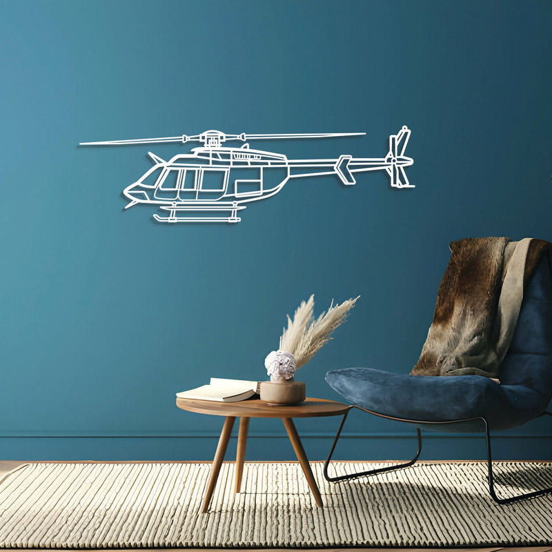 407GX Metal Aircraft Wall Art - NCP0504