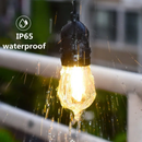 SL101 3000K Warm White LED Low Voltage Bistro String Lights 48 FT Outdoor Weatherproof 12V Edison Bulbs by Kings Outdoor Lighting