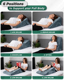 2-Piece Orthopedic Bed Wedge Pillow System, with Hot Cold Pack - Navy