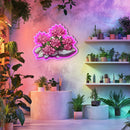 UV Printed Flowers Neon Wall Art- LV0007