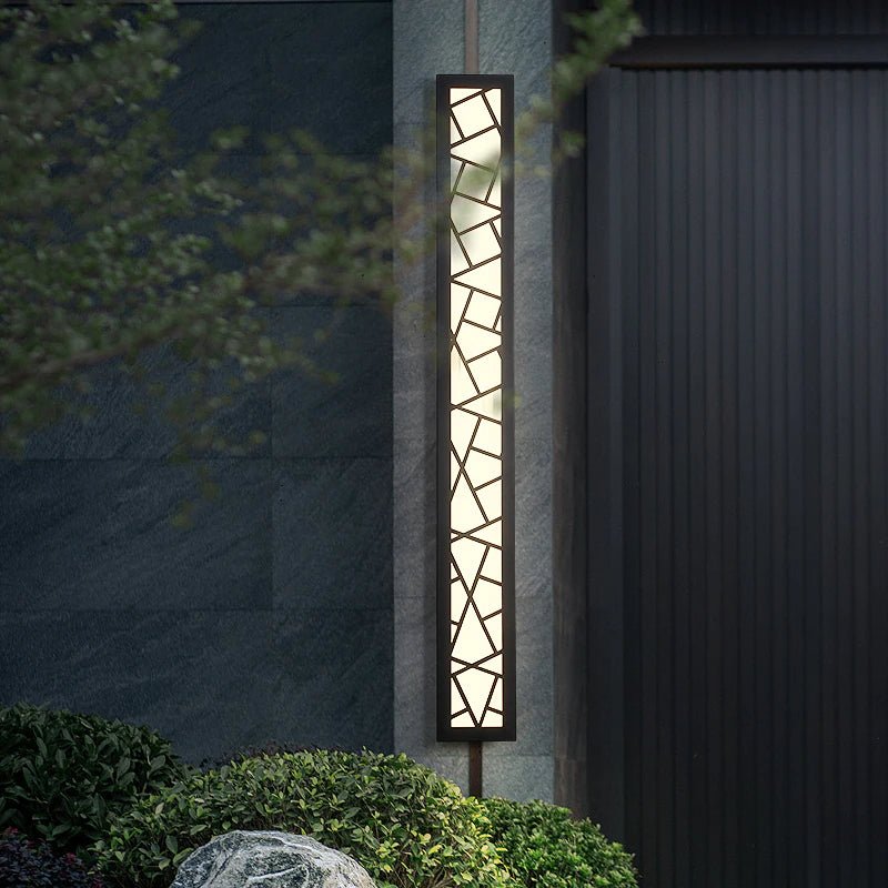 MIRODEMI® Black Creative Design Outdoor Waterproof Aluminum LED Tall Wall Lamp For Villa