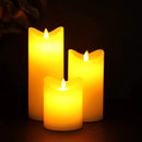 4/6/8 inch High Flickering Battery Candle（Set of 3） by JHY DESIGN