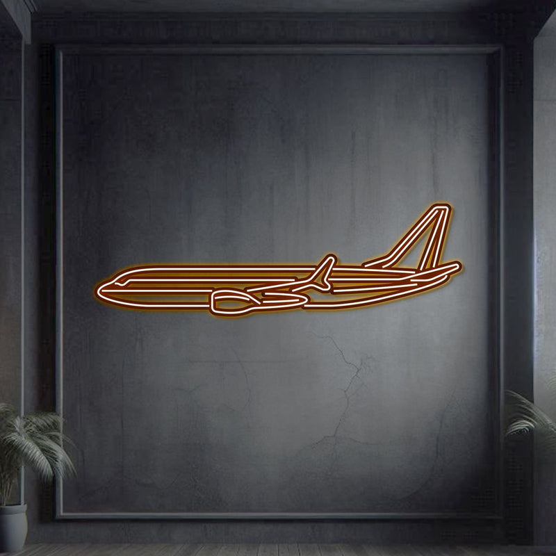 737 Metal Neon Aircraft Wall Art - NCN0002