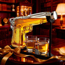Gifts for Men Dad, 10.1 Oz Whiskey Gun Decanter Set + 2 Bullet Glasses - Unique Birthday Pistol Gift Ideas Daughter Son, Personalized Liquor Dispenser - Scotch Bourbon Vodka, Him, Brother Husband