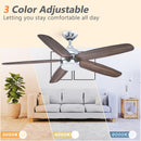 52" Dicken Farmhouse Downrod Mount Reversible Ceiling Fan with Lighting and Remote Control